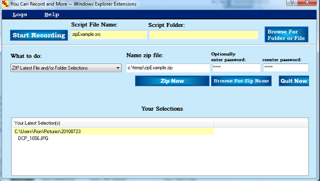 add to zip file with encryption